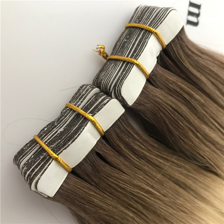 Customized 100%human hair tape in hair extension C13